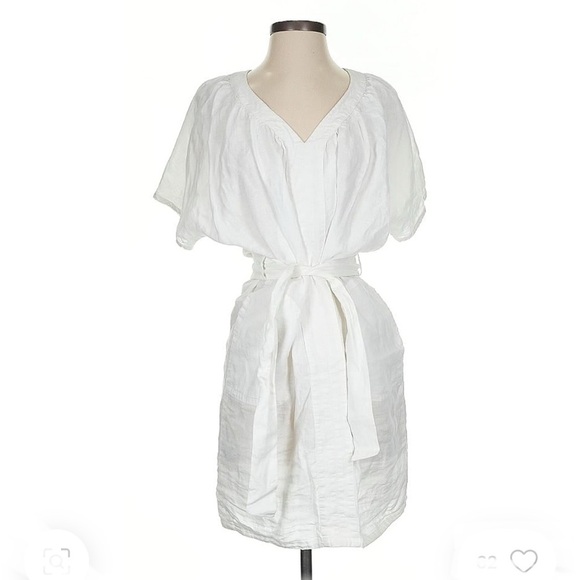 Weekend Max Mara White Mini Linen Dress - Picture 1 of 6
